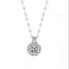 Titanium Steel Moissanite Necklace With Women's Lace Pendant