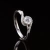 Synthetic Moissanite Angel Eyes Women's Ring