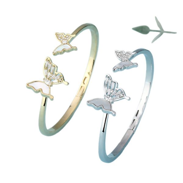 Natural Shell Asymmetric Butterfly Bracelet Sweet And Cool Temperament