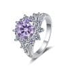 925 Sterling Silver Ring Female 3 Karat Color Moissanite Affordable Luxury Style Ring