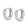 Amy Chunky Paved Hoops Earrings
