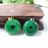 Emerald Round Jade Pendant Pendant Gold Inlaid With Jade Safety Buckle