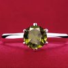 Six-claw 1 Karat Rhinestone Ring Moissanite Open Female Ring