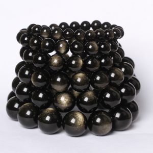 Year Of Birth Obsidian Bracelet Couple