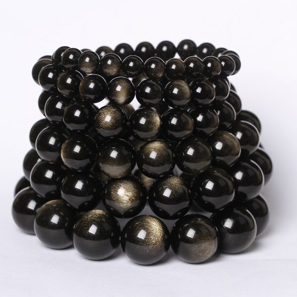 Year Of Birth Obsidian Bracelet Couple