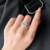 Dewdrop Hollow-out Anti-moissanite Ring High-grade Special Interest Light Luxury