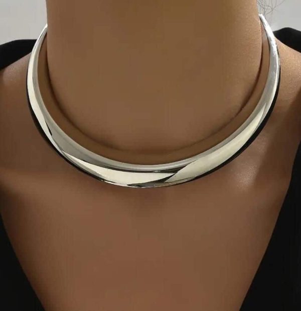 Exaggerated Personalized Geometric Wave Design Collar High-grade Versatile Necklace