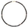 Beaded Glitter Volcanic Rock Necklace