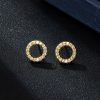 New Simple Circle Ear Studs Super Shiny Elegant