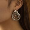 Simple And Cool Geometric Serpentine Circle Earrings