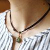 Natural Hetian Jade Necklace Short Lotus Safety Buckle Pendant Simple