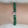 Natural Stone Healing Stone Beaded Bracelet Stainless Steel
