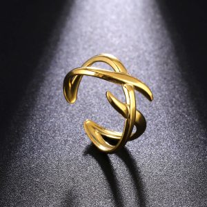 Personalized Retro Women's Fashion Stainless Steel Open Ring