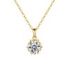 925 Sterling Silver Pendant Moissanite Necklace For Women