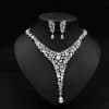 Colorful Zircon Necklace Set Wedding Dress Wedding Earring Accessories