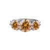 S925 Silver Moissanite Three-Life Stone 4 Karat Ring