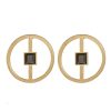 Frosty Wind Geometric Circle Stud Earrings