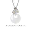 The 12 Floras White Chalcedony Peace Buckle S925 Silver Necklace