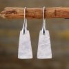 Bohemian Geometric Pendant Earrings Natural Stone Ornament Jewelry