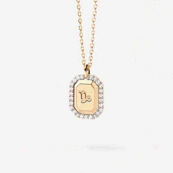S925 Sterling Silver Twelve Constellation White Zircon Ladies' Pendant Necklace