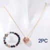 Natural Stone Beaded Necklace Set