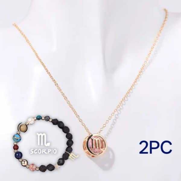 Natural Stone Beaded Necklace Set