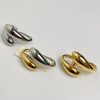 Simple Glossy Metal Water Drop Opening Light Luxury High-grade Double Ring