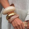 European And American Design Exaggerated Glossy Niche Geometric Combination Bracelet