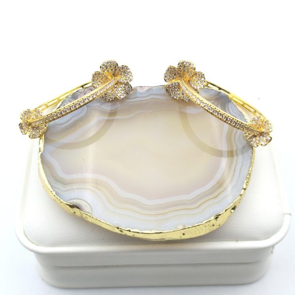 Heavy Industry Circle Colorful Flower Micro-inlaid Ear Ring