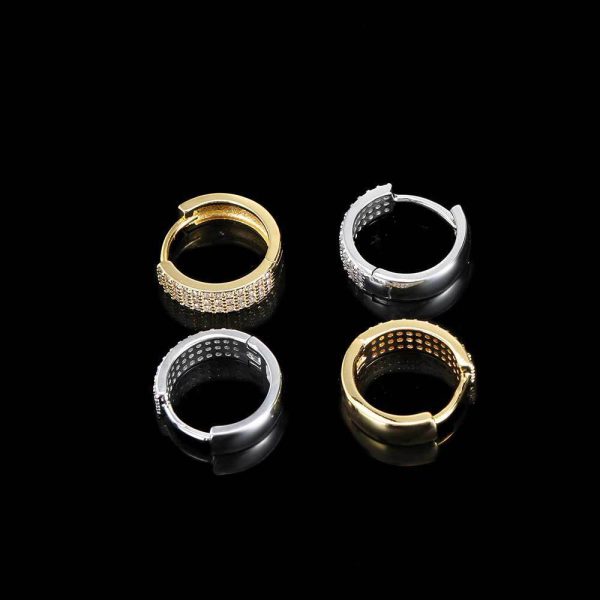 Personalized Micro-set Three Row Stud Earrings