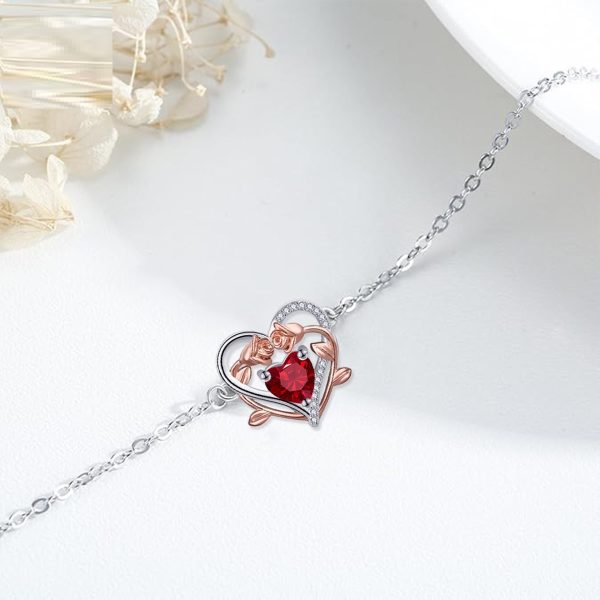 Ornament Heart-shaped Rose Bracelet Mother's Day Gift
