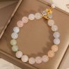 Candy Color Natural Morganite Bracelet Crystal Jade