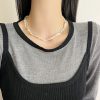 Double-layer Winding Small Pieces Of Silver Pearl Necklace For Women