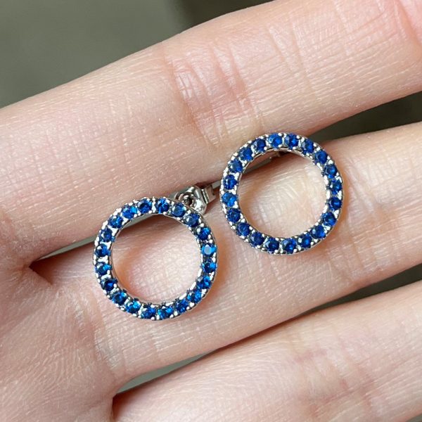 Earrings Temperament Hollowed Out Circle Zircon Full Of Drill Ear Studs