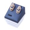 Ornament Vintage Metal Diamond-studded Necklace Earring Ring Bracelet Four-piece Diamond Jewelry Set Combination