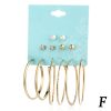 Set Of 9 Pairs Of Earrings With Zircon