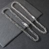 Keel Chain Necklace Vintage Antique Silver Twist Men's Titanium Steel Necklace