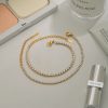 Fashion Personality Stainless Steel Zircon Stacked Bracelet