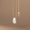 c2c42439-7822-4b9f-be9f-3f64bab853c4.jpg S925 Silver Irregular Flat Pearl Necklace Sweet And Simple