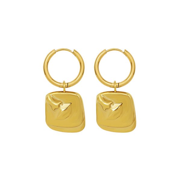 Body Art Side Face Heavy Circle Earrings