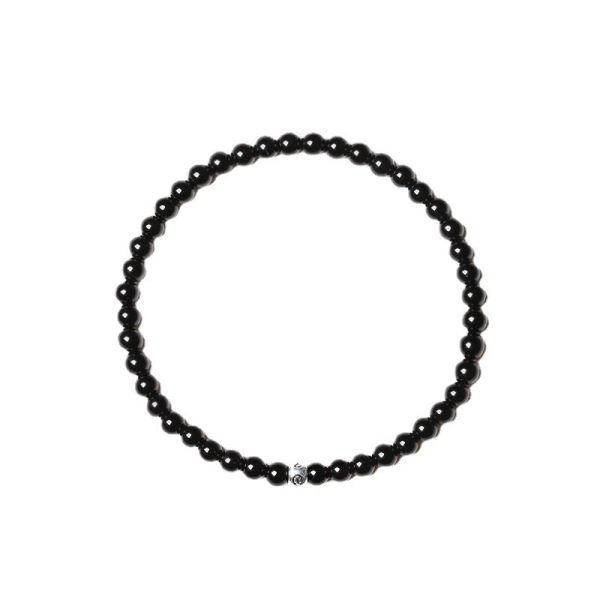 Fine Obsidian Agate Blue San Bracelet
