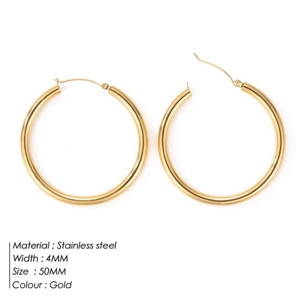 Broad Round Hoops Earrings