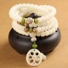 White Jade Bodhi Beads Long Bracelet