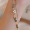Natural Olivine Bracelet Chinese Double Layer Twin Bells Of Ireland