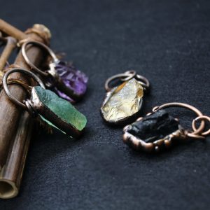 Jewelry Niche Personality Crystal Rough Stone Pendant Necklace