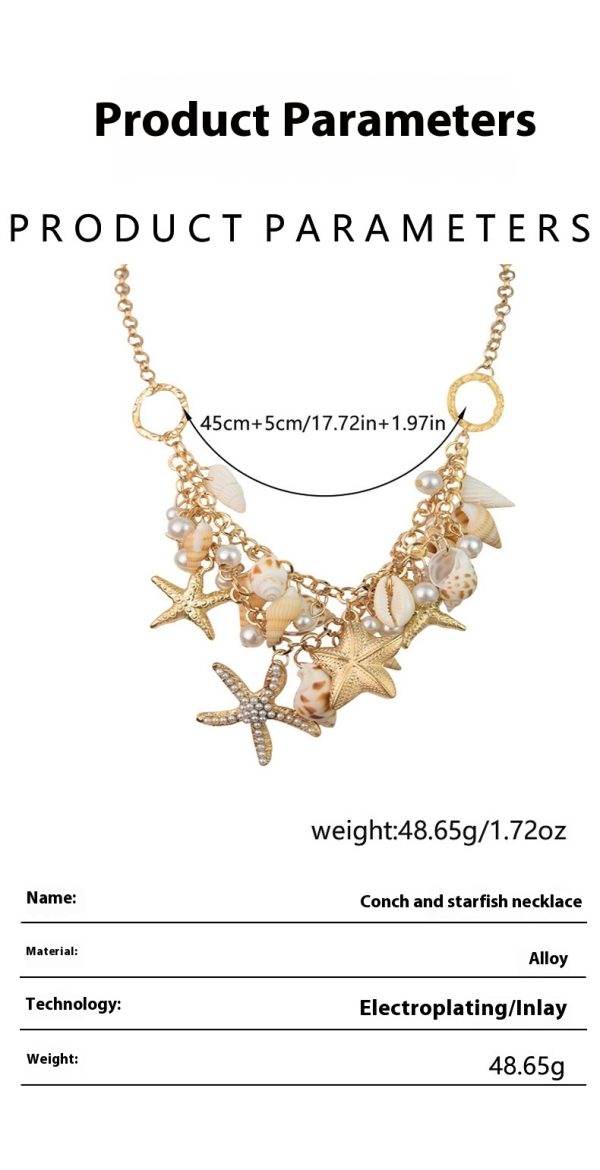 Fashion Personality Summer Seaside Star Shell Necklace