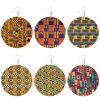 Bohemian Set Fashion Color Printing Earrings Exaggerated European And American Trend Simple Style Earrings