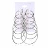 Gold Large Circle Combination Set Earrings Exaggerated Metal