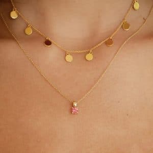 Fashion Birthday Stone Diamond Necklace