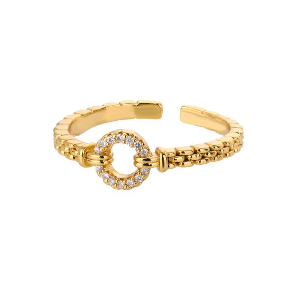 Female Creative Double-layer Cross Frame Ring
